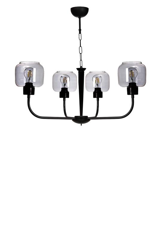 Lumexx Apollo 4 Lü Eskitme Füme Camlı Avize
