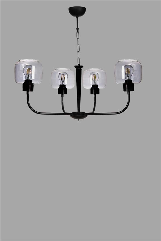 Lumexx Apollo 4 Lü Eskitme Füme Camlı Avize