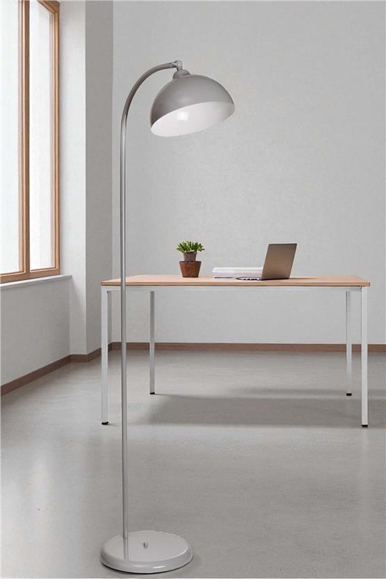 Lumexx Azra Gri Retro Başlıklı Lambader