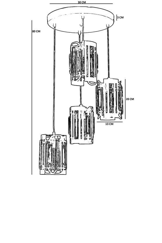 Lumexx Bala 4 Lü Tepsili Eskitme Sarkıt