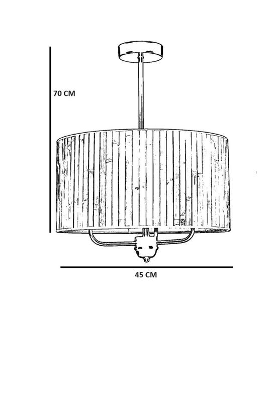 Lumexx Bambu 01 Abajurlu 3 Lü Sarkıt Avize