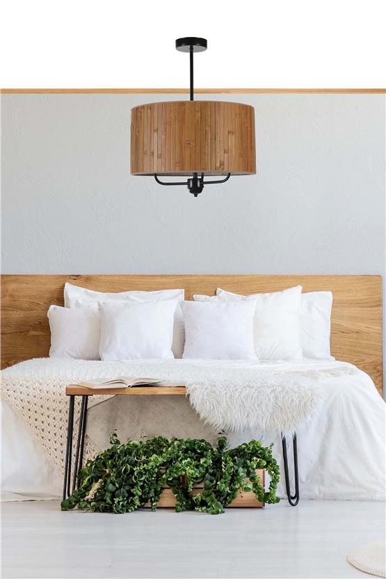 Lumexx Bambu 01 Abajurlu 3 Lü Sarkıt Avize