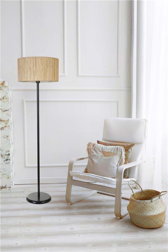 Lumexx Bambu 010 Abajurlu Lambader Siyah