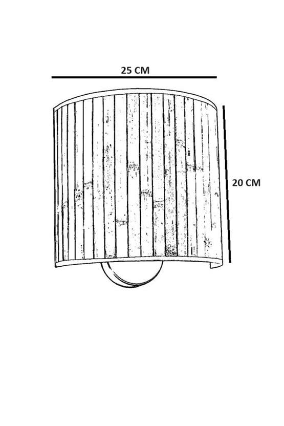 Lumexx Bambu 010 Abajurlu Oval Aplik