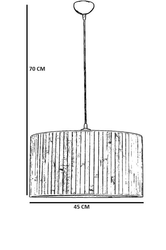 Lumexx Bambu 010 Abajurlu Tekli Sarkıt Avize