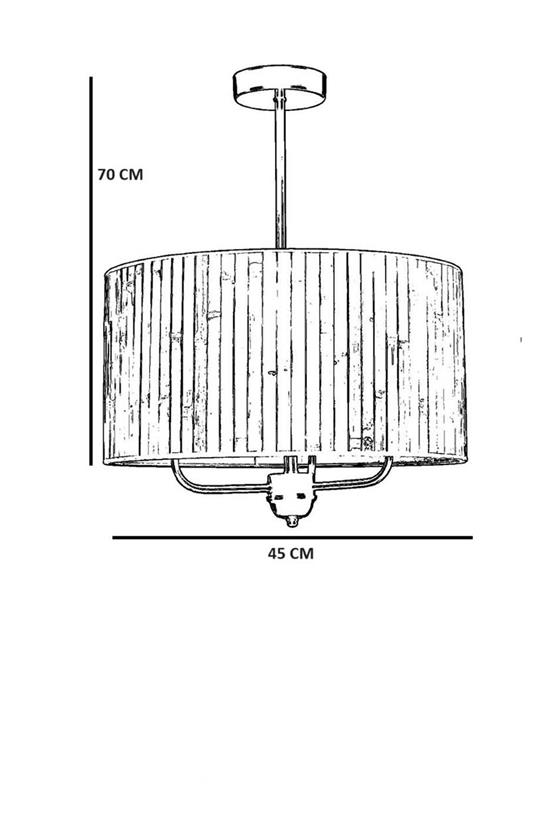 Lumexx Bambu 03 Abajurlu 3 Lü Sarkıt Avize