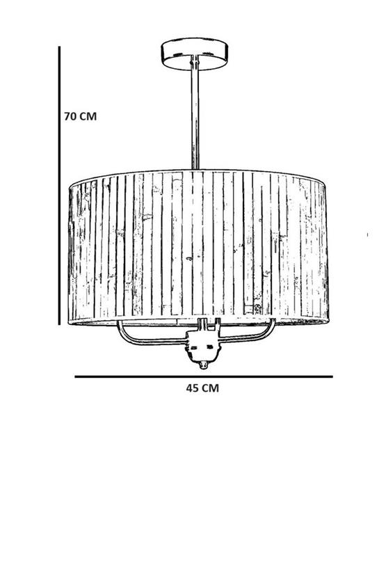 Lumexx Bambu 04 Abajurlu 3 Lü Sarkıt Avize
