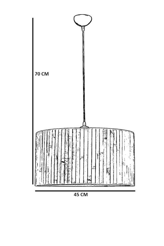 Lumexx Bambu 04 Abajurlu Tekli Sarkıt Avize