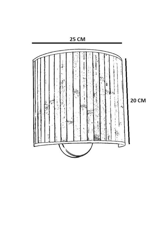 Lumexx Bambu 05 Abajurlu Oval Aplik