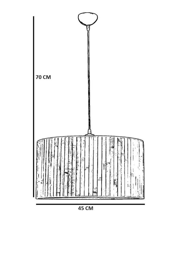 Lumexx Bambu 06 Abajurlu Tekli Sarkıt Avize