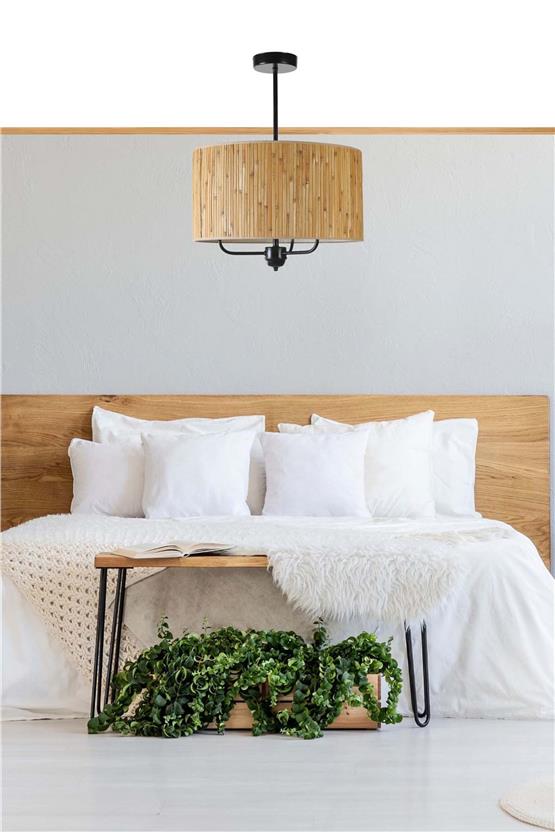 Lumexx Bambu 07 Abajurlu 3 Lü Sarkıt Avize