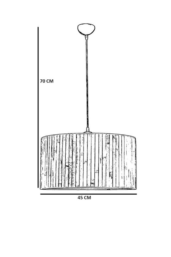 Lumexx Bambu 07 Abajurlu Tekli Sarkıt Avize