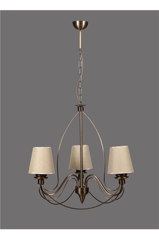 Lumexx Berfin 3 Lü Eskitme Hasır Abajurlu