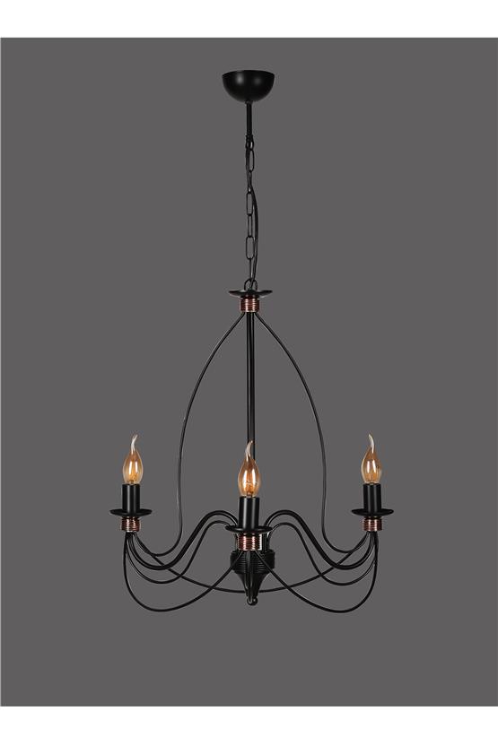 Lumexx Berfin 3 Lü Siyah Rustik