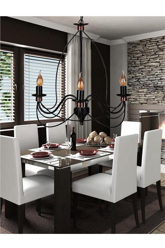 Lumexx Berfin 3 Lü Siyah Rustik