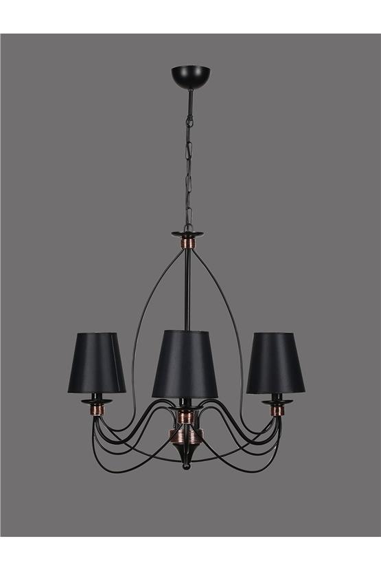 Lumexx Berfin 3 Lü Siyah Siyah Abajurlu