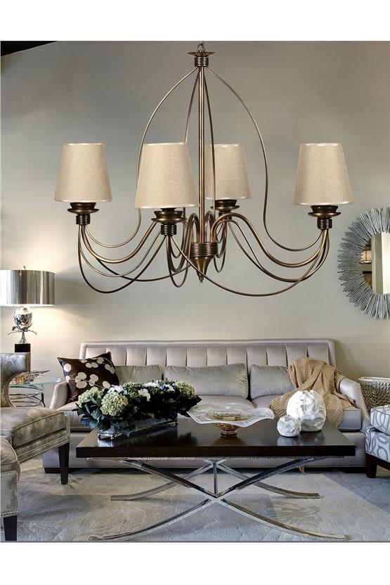 Lumexx Berfin 4 Lü Eskitme Hasır Abajurlu