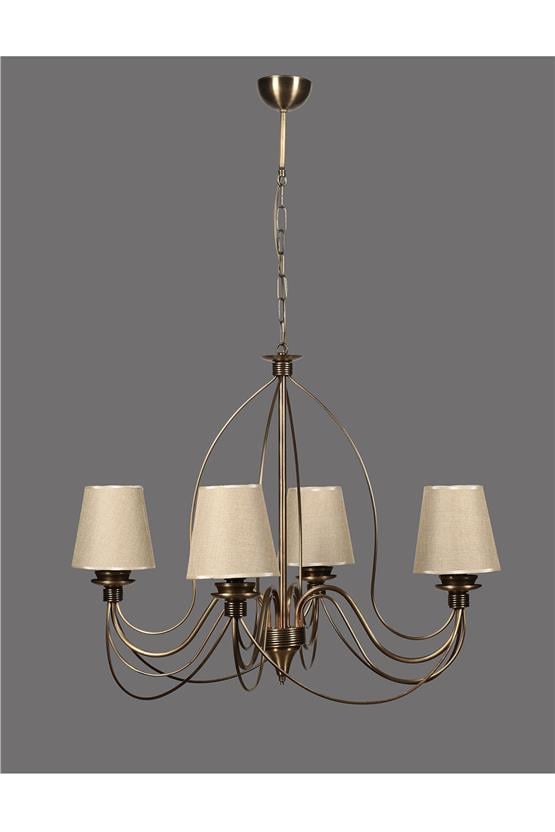 Lumexx Berfin 4 Lü Eskitme Hasır Abajurlu