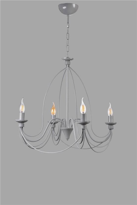 Lumexx Berfin 4 Lü Gri Rustik Avize