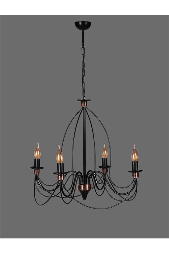 Lumexx Berfin 4 Lü Siyah Rustik