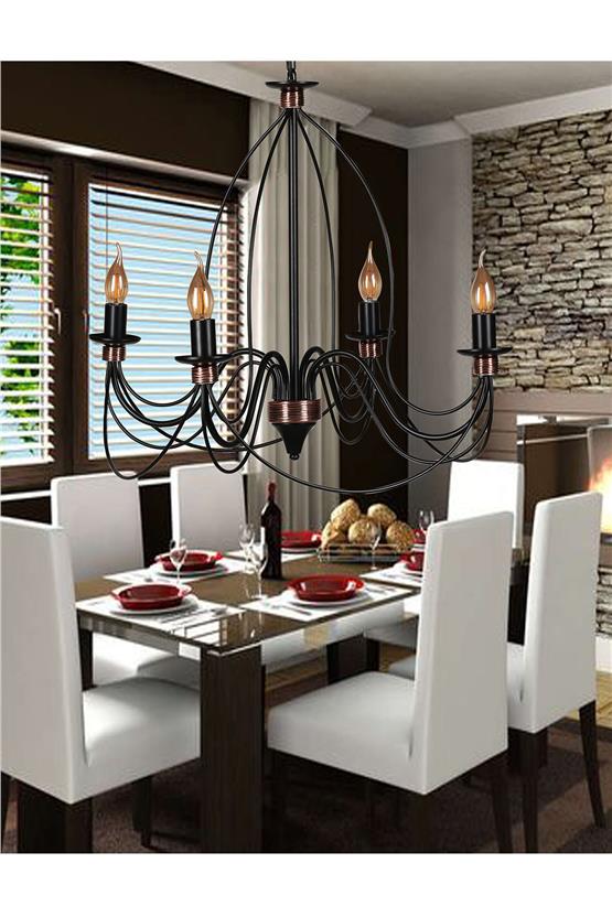 Lumexx Berfin 4 Lü Siyah Rustik