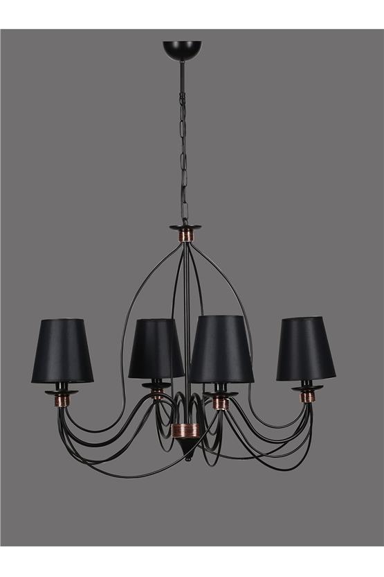 Lumexx Berfin 4 Lü Siyah Siyah Abajurlu