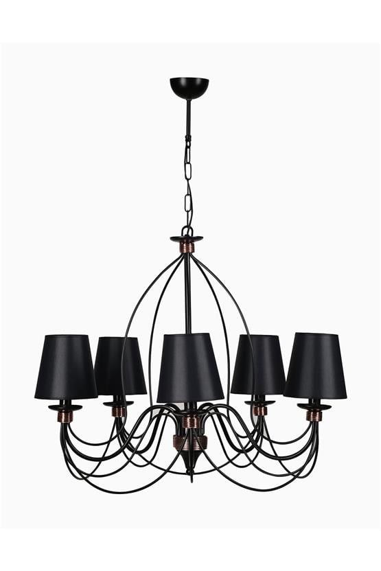 Lumexx Berfin 5 Li Siyah Siyah Abajurlu