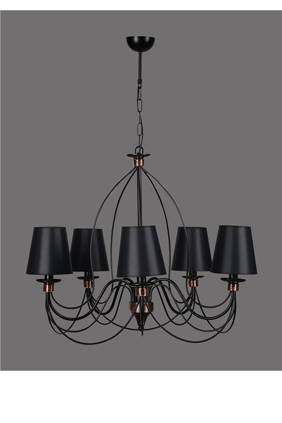 Lumexx Berfin 5 Li Siyah Siyah Abajurlu