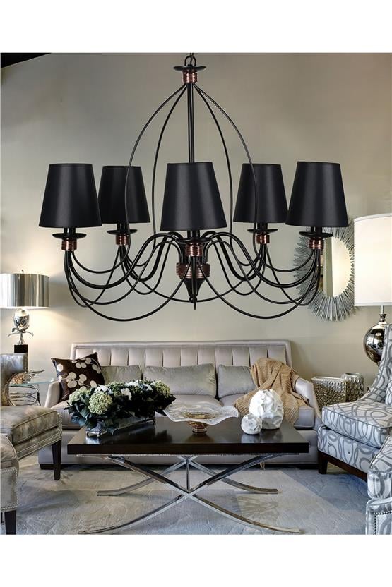 Lumexx Berfin 5 Li Siyah Siyah Abajurlu