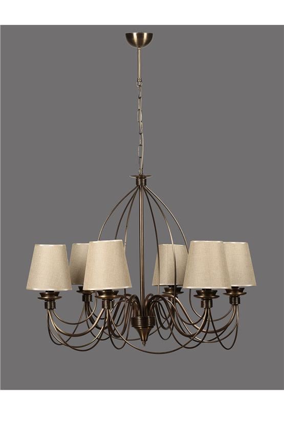 Lumexx Berfin 6 Lı Eskitme Hasır Abajurlu