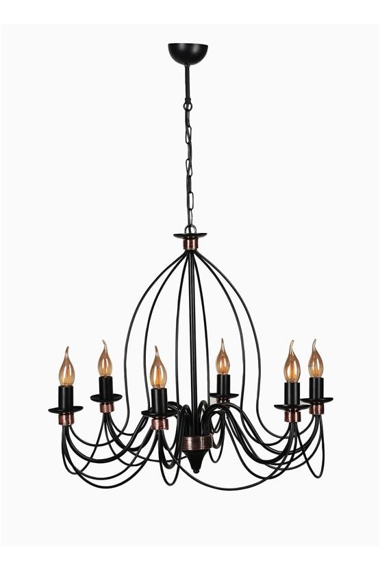 Lumexx Berfin 6 Lı Siyah Rustik