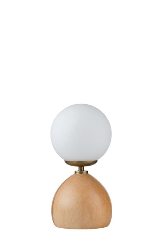 Lumexx Cameron Naturel Beyaz Camlı Masa Lambası