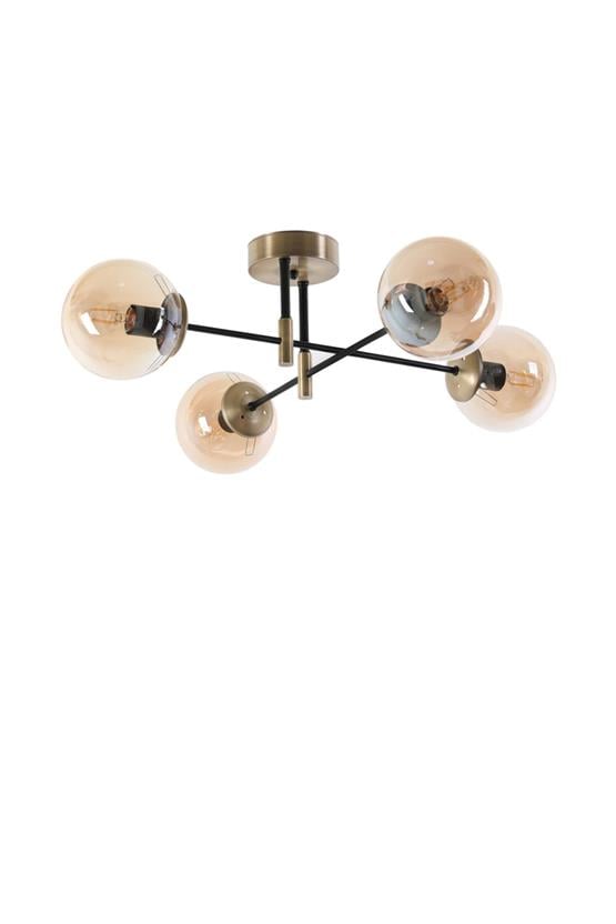 Lumexx  Dolunay 4 Lü Eskitme Bal Camlı Avize