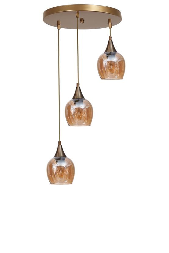 Lumexx Enzo 3 Lü Tepsili Eskitme Bal Camlı Sarkıt