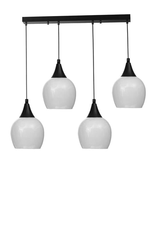 Lumexx Enzo 4 Lü Sıralı Siyah Beyaz Camlı Sarkıt