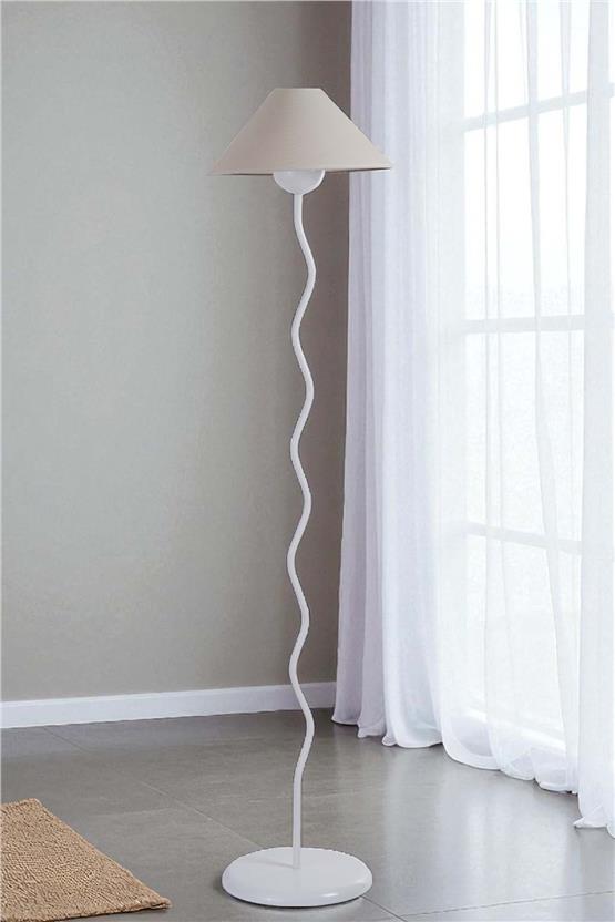 Lumexx Eva Beyaz Lambader Finli Krem Abajurlu