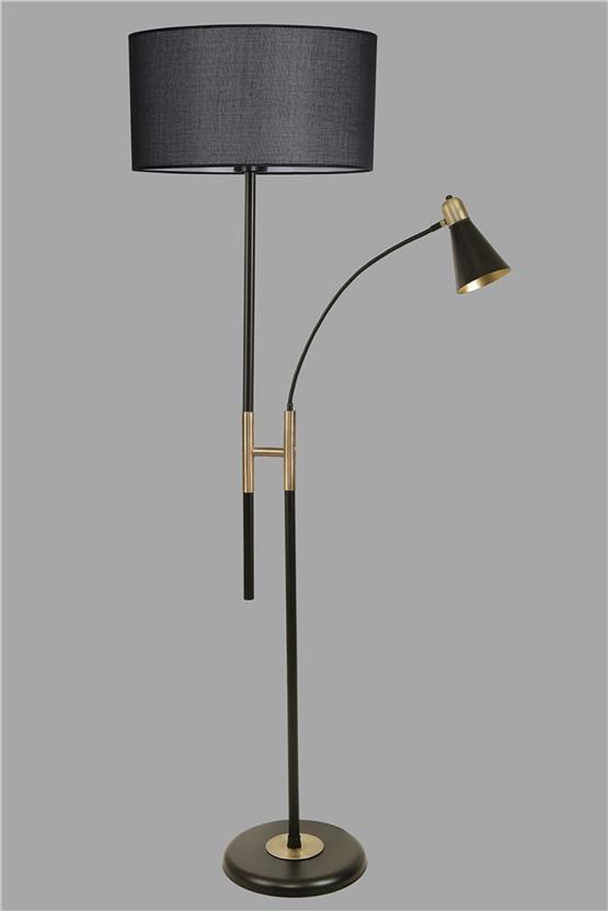 Lumexx Forza Siyah Lambader Silindir Hasır Siyah Abajurlu