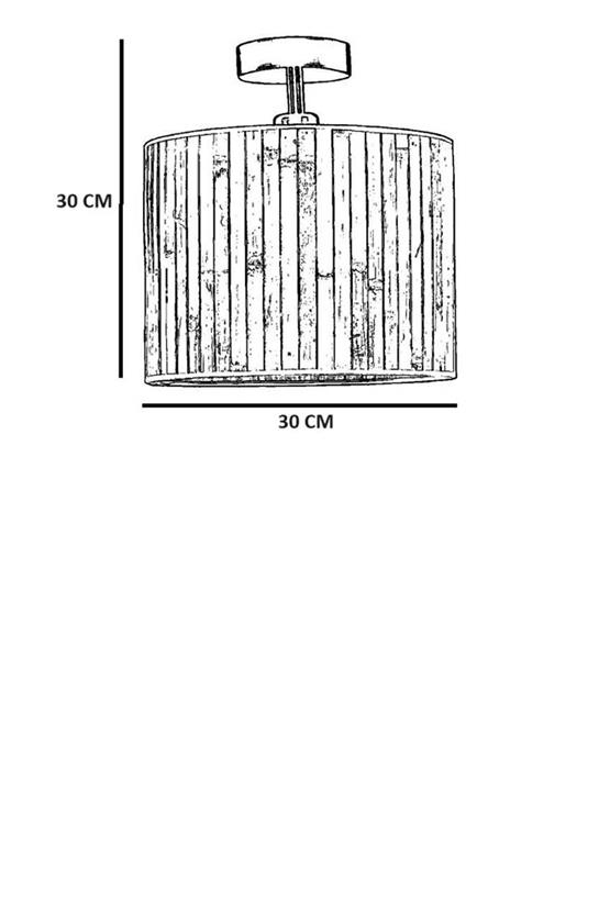 Lumexx Hasır Rattan Abajurlu Plafonyer Avize