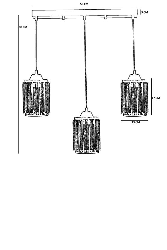 Lumexx Hugo 3 Lü Sıralı Eskitme Sarkıt