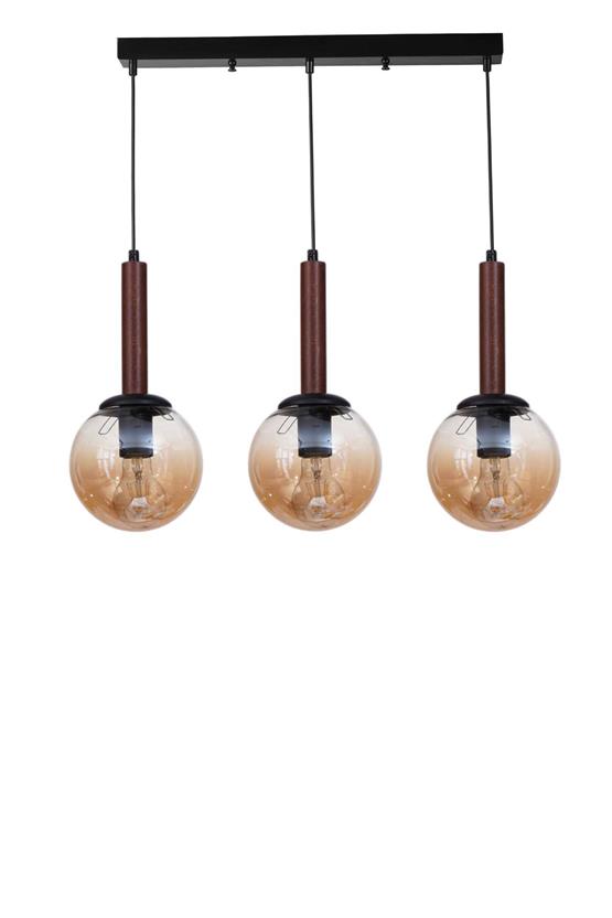 Lumexx Işıl 3 Lü Sıralı Ceviz Bal Camlı Sarkıt