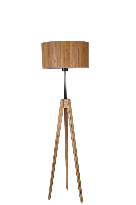 Lumexx Kanarya Yanık Lambader Silindir Bambu 01 Abajurlu