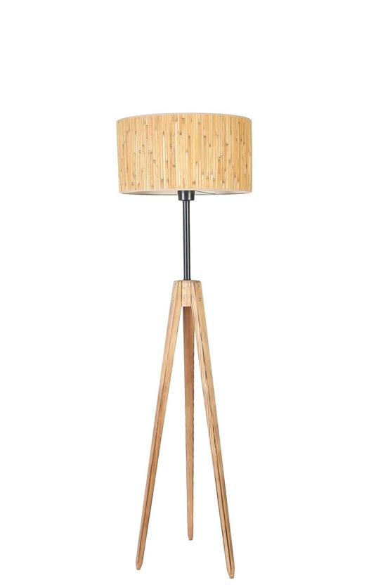 Lumexx Kanarya Yanık Lambader Silindir Bambu 07 Abajurlu