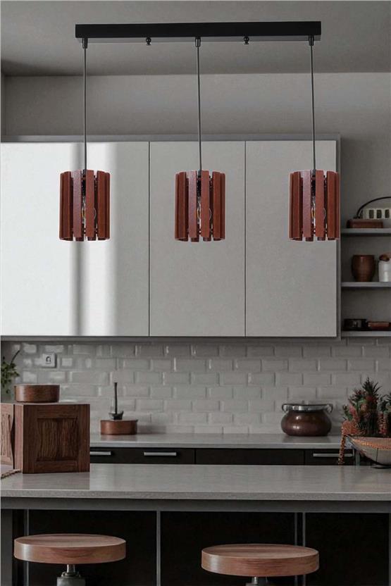 Lumexx Kasnak 3 Lü Sıralı Ceviz Sarkıt