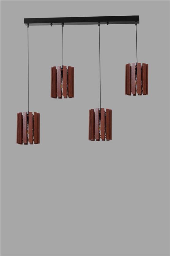 Lumexx Kasnak 4 Lü Sıralı Ceviz Sarkıt