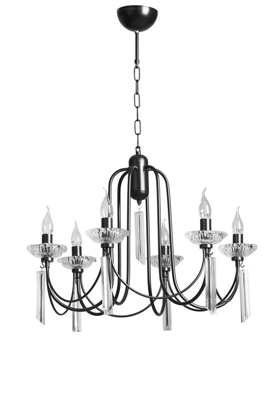 Lumexx Kontes 6 Lı Siyah Rustik Avize