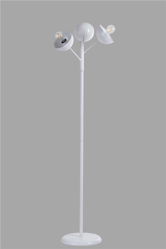 Lumexx Küre 3 Lü Beyaz Lambader Metal Başlıklı