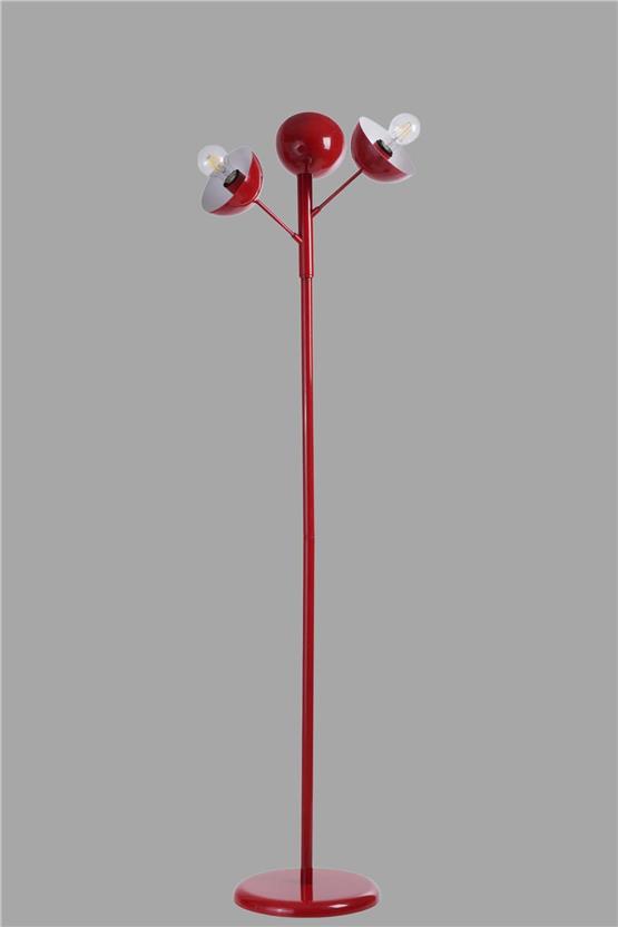 Lumexx Küre 3 Lü Kırmızı Lambader Metal Başlıklı