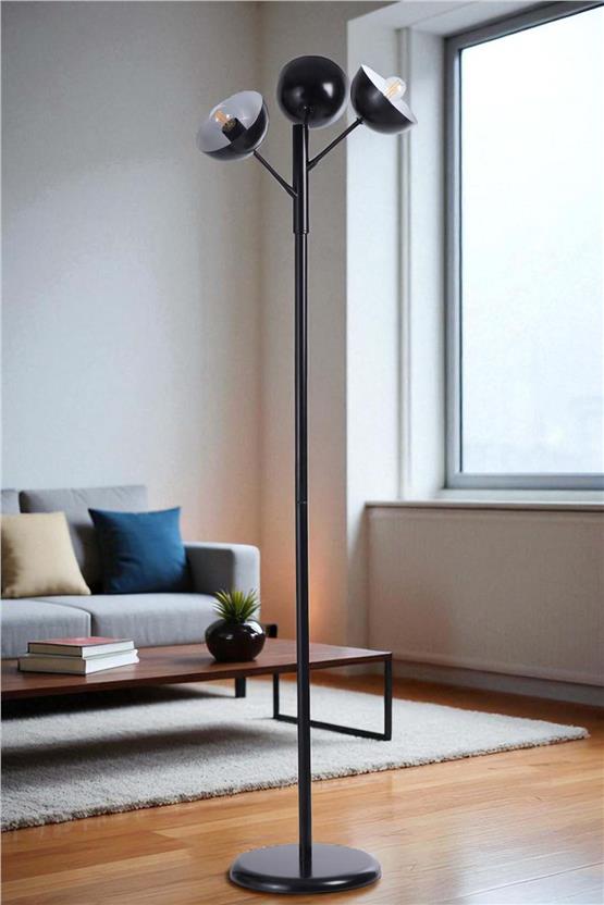 Lumexx Küre 3 Lü Siyah Lambader Metal Başlıklı