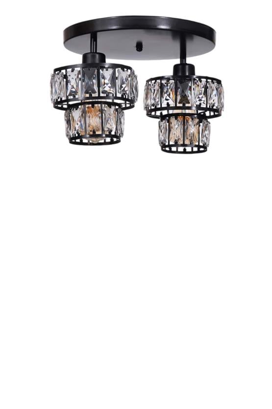 Lumexx Leo 2 Li Tepsili Siyah Plafonyer Avize