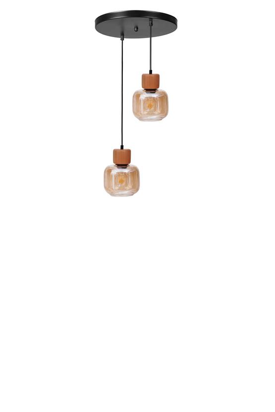 Lumexx Lidya 2 Li Tepsili Siyah Bal Camlı Sarkıt